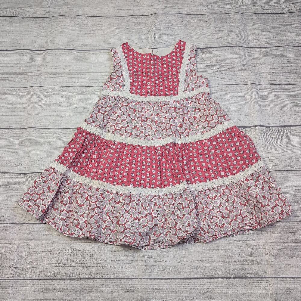 4/5 Mini Boden Daisy & Lace Tank Dress